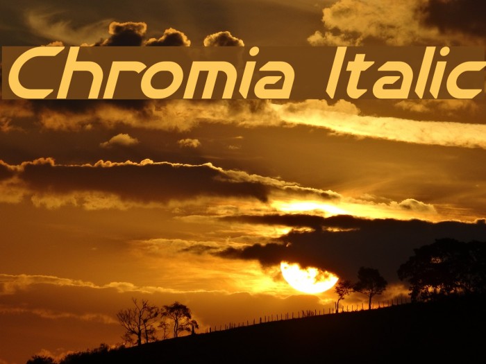 Chromia Italic Example 3