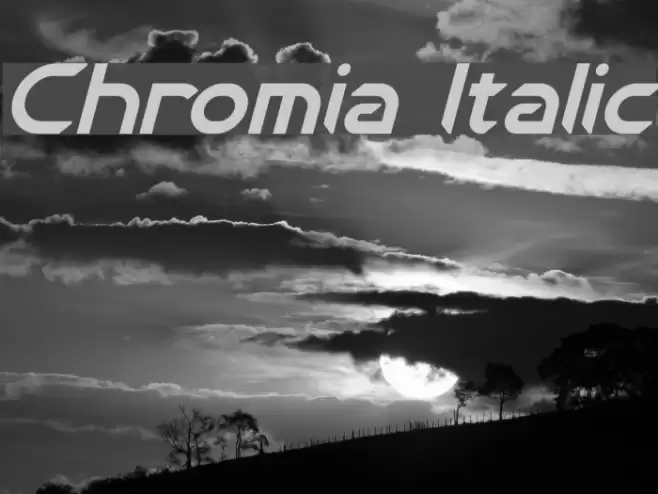 Chromia Italic Font examples
