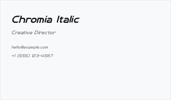 Chromia Italic Business Card