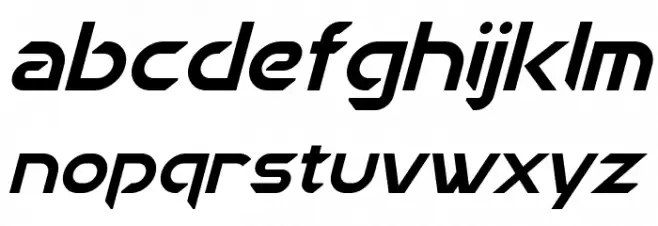 Chromia Italic फ़ॉन्ट लोअरकेस