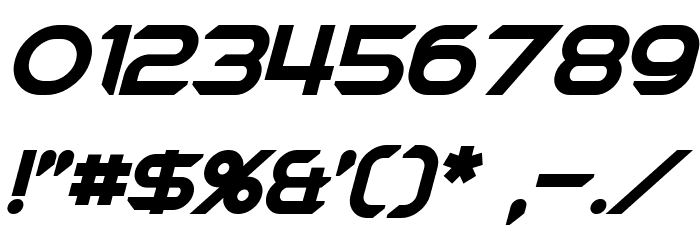 Chromia Supercap Bold Italic Font OTHER CHARS