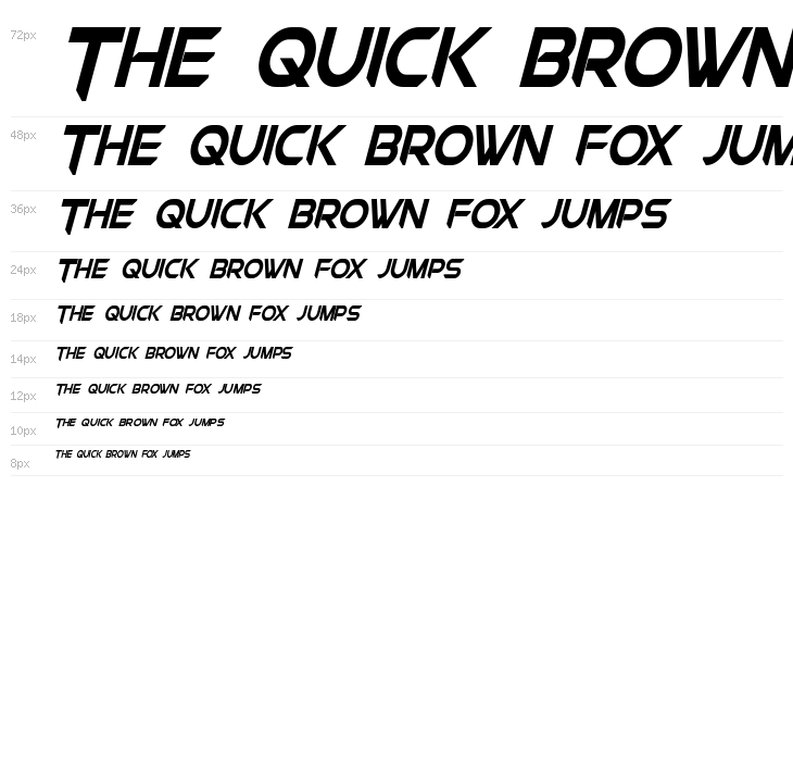 Chromia Supercap Condensed Bold Italic Waterfall