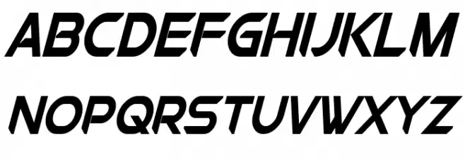 Chromia Supercap Condensed Bold Italic फ़ॉन्ट लोअरकेस