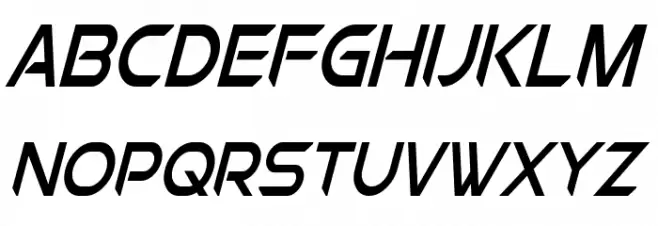 Chromia Supercap Condensed Italic フォント 大文字
