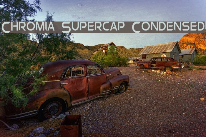 Chromia Supercap Condensed Font examples