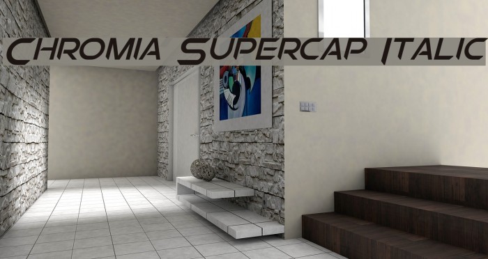 Chromia Supercap Italic Font examples