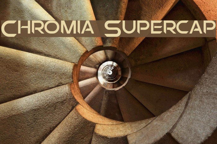 Chromia Supercap Font examples