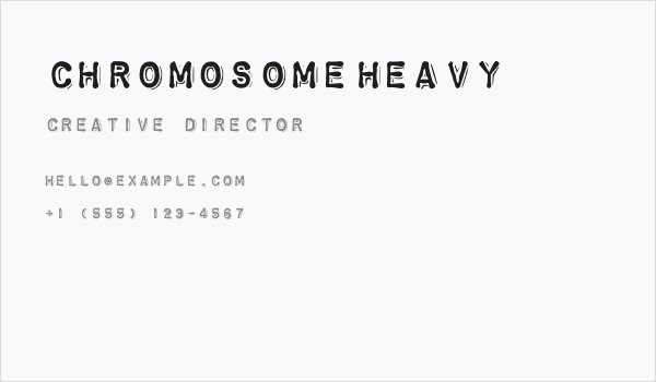ChromosomeHeavy Business Card