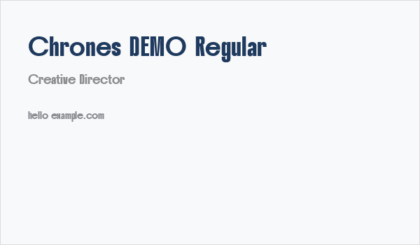 Chrones DEMO Regular Business Card