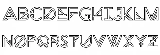 Chronic Outline 字体 大写