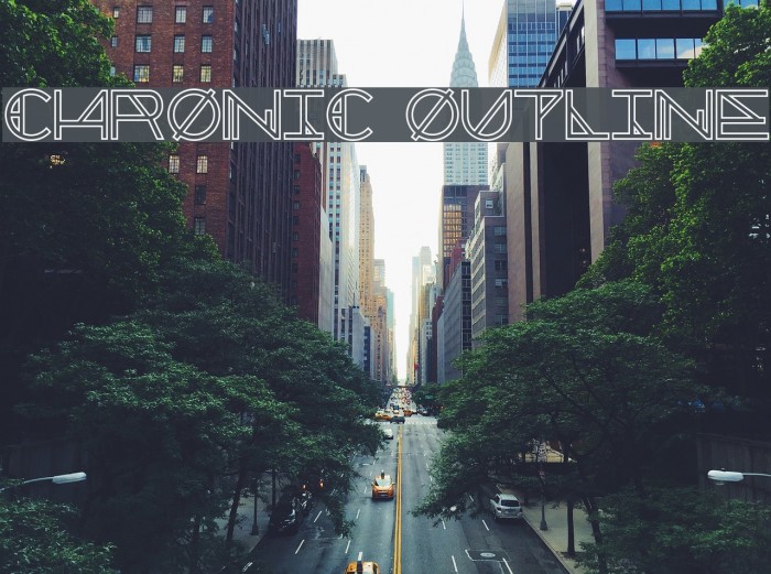 Chronic Outline Font examples