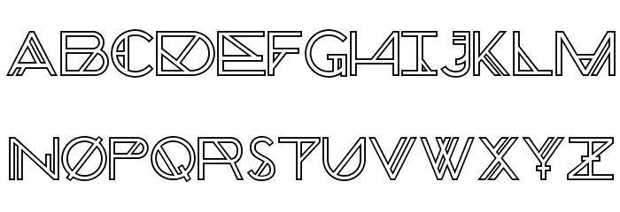 Chronic Outline Font LOWERCASE
