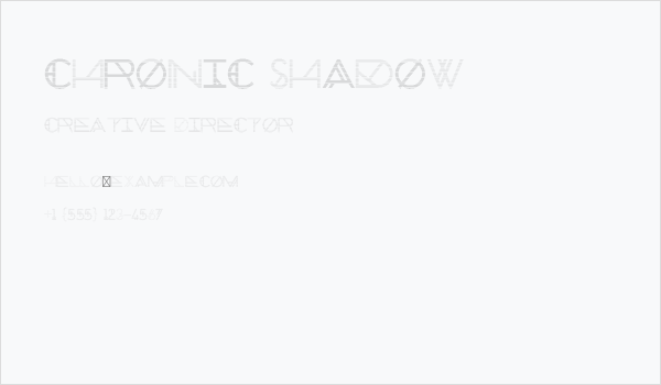 Chronic Shadow Business Card