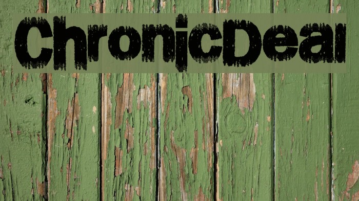 ChronicDeal Font examples