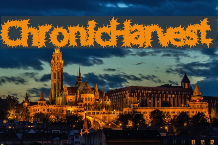 ChronicHarvest Font examples