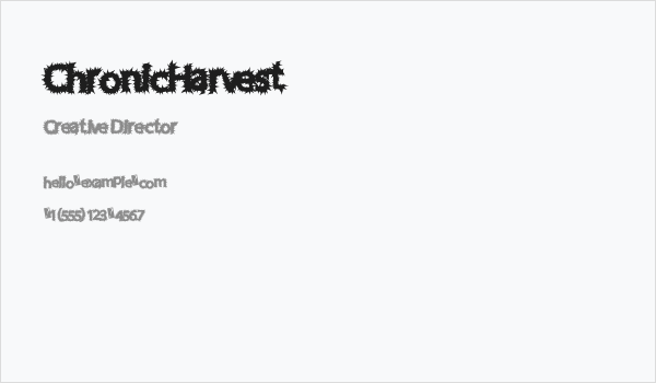 ChronicHarvest Business Card