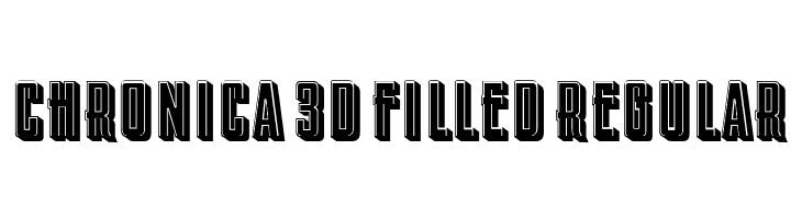 Chronica 3D Filled Regular  Fuentes Gratis Descargar