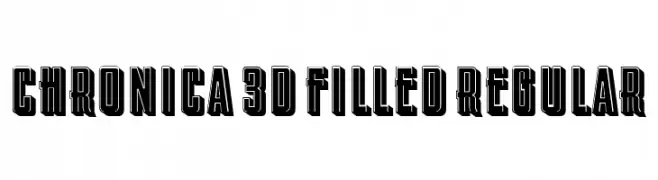 Chronica 3D Filled Regular  baixar fontes gratis