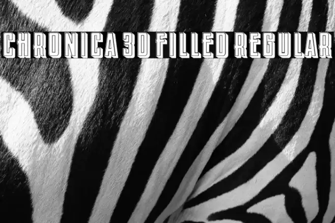 Chronica 3D Filled Regular Font examples