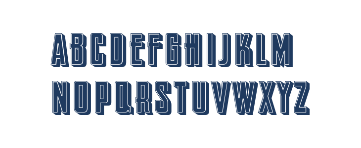 Chronica 3D Filled Regular Lowercase