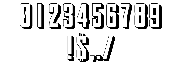 Chronica 3D Regular Font OTHER CHARS