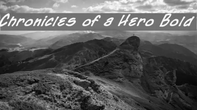 Chronicles of a Hero Bold Font examples