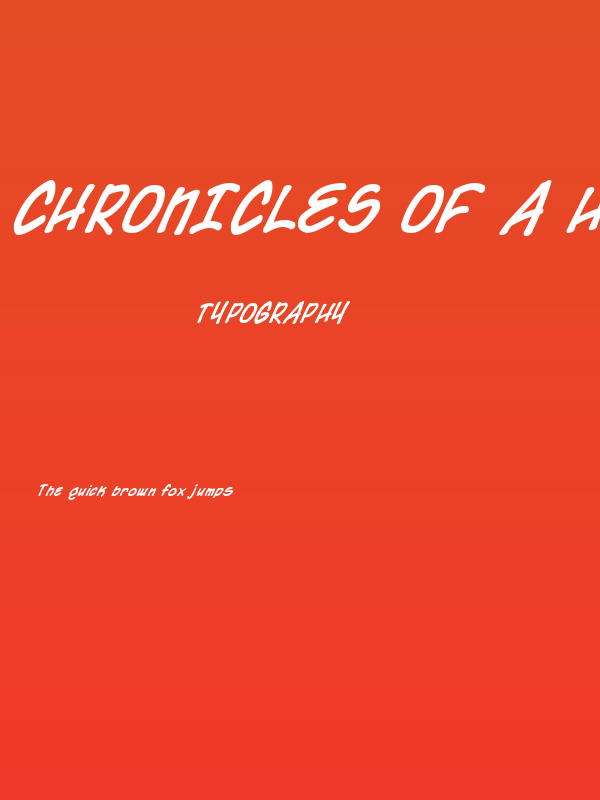 Chronicles of a Hero Bold Poster