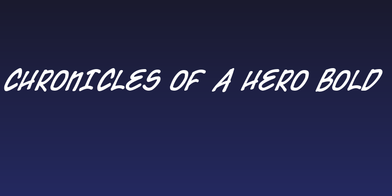 Chronicles of a Hero Bold Social Header