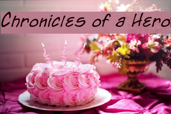 Chronicles of a Hero Font examples
