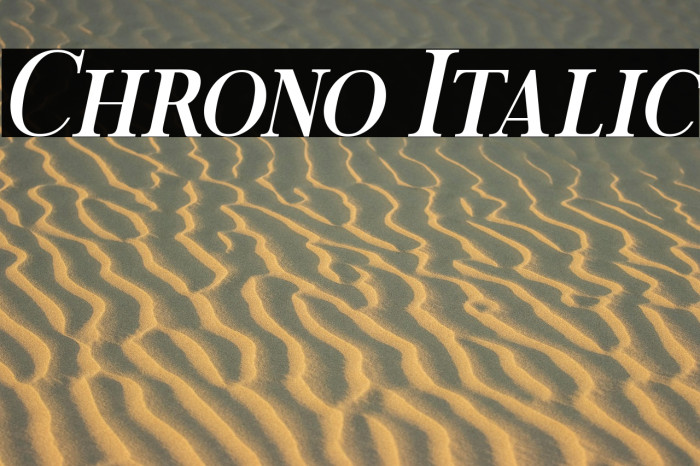Chrono Italic Example 3