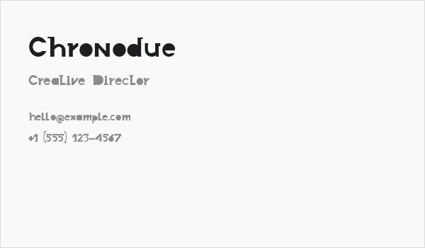 Chronodue Business Card