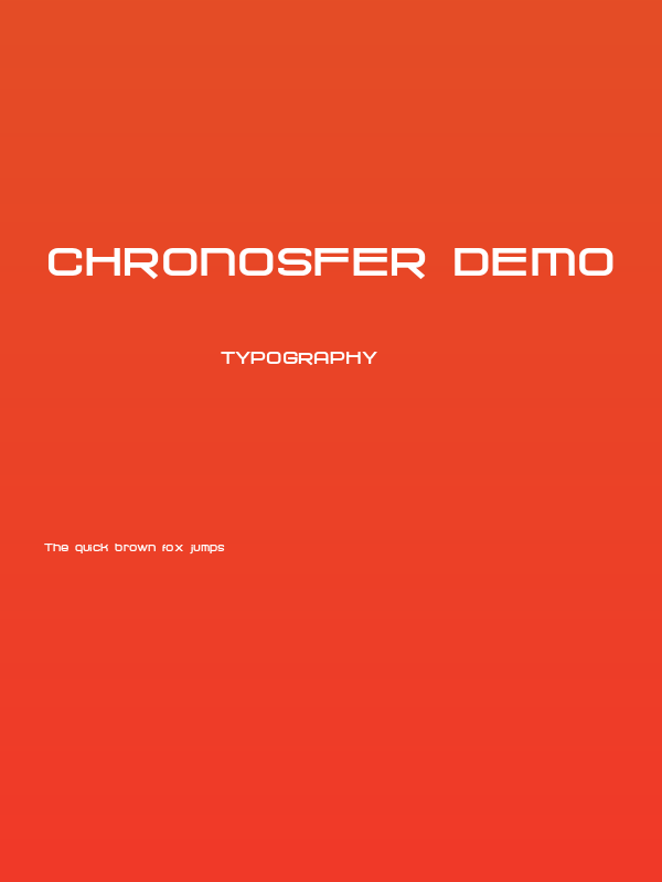 Chronosfer Demo Poster