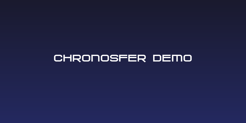 Chronosfer Demo Social Header