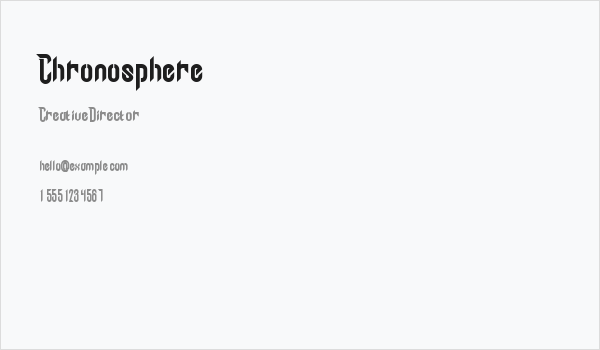 Chronosphere Business Card