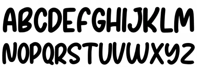 Chrumpy Font LOWERCASE