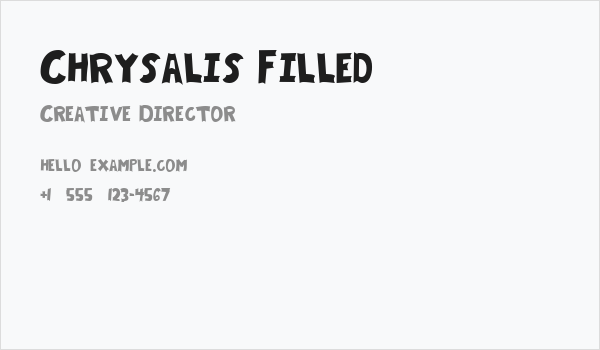 Chrysalis Filled Business Card