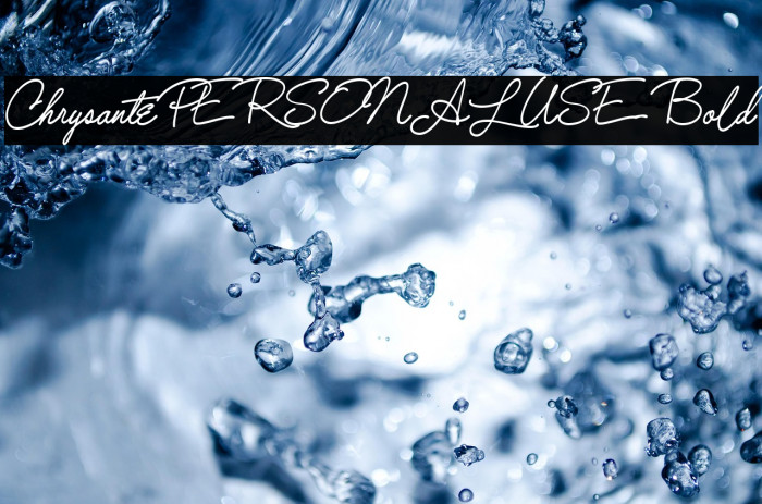 ChrysantePERSONALUSE-Bold Example 1
