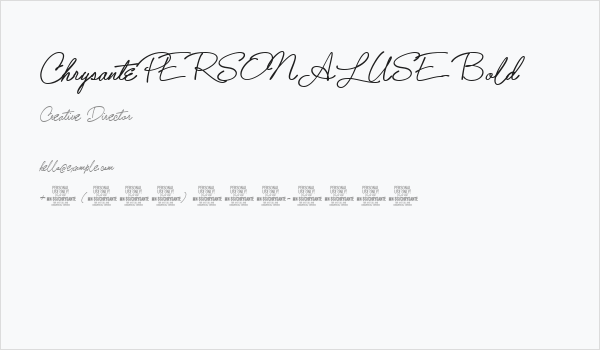 ChrysantePERSONALUSE-Bold Business Card