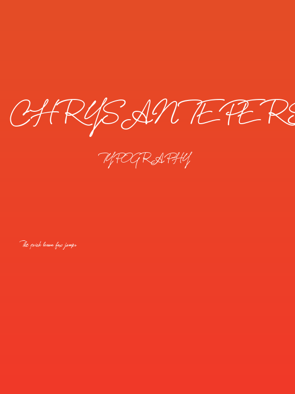 ChrysantePERSONALUSE-Bold Poster