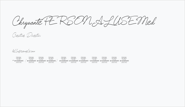 ChrysantePERSONALUSEMed Business Card