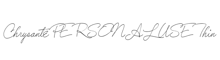 ChrysantePERSONALUSEThin  font caratteri gratis