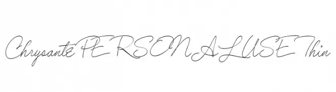 ChrysantePERSONALUSEThin  font caratteri gratis