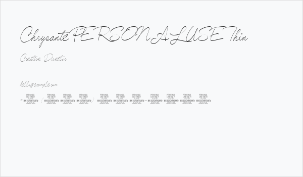 ChrysantePERSONALUSEThin Business Card