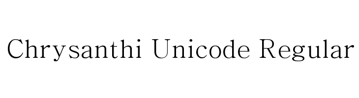 Chrysanthi Unicode Regular Font