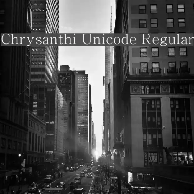 Chrysanthi Unicode Regular Font examples