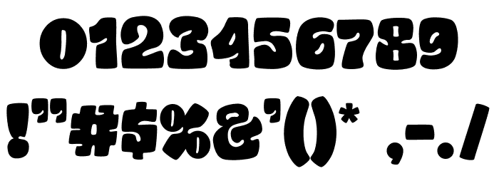 Chubby And Groovy Font OTHER CHARS
