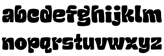 Chubby And Groovy Font LOWERCASE