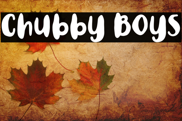 Chubby Boys Font examples