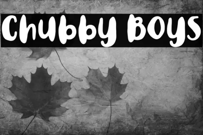 Chubby Boys Шрифта examples