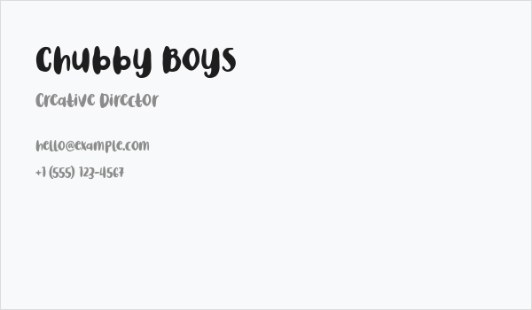 Chubby Boys Business Card